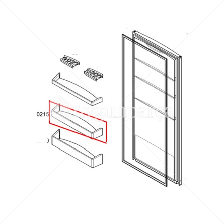 Siemens Buzdolabı Kapak Rafı  - 00640954